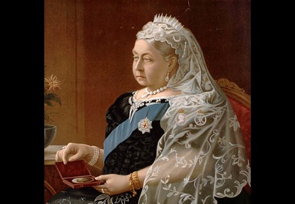 Une peinture de la reine Victoria.
