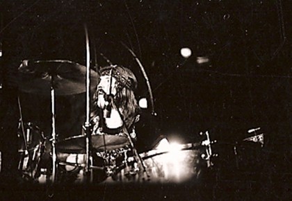John Bonham lors d'un concert de Led Zeppelin.