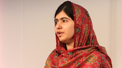 Malala Yousafzai au Sommet sur les femmes en 2014, à Londres.
