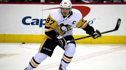 Sidney Crosby en action pendant un match.