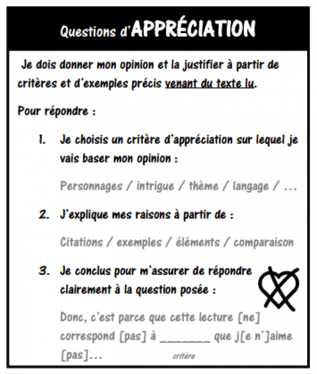 Outils d'appréciation