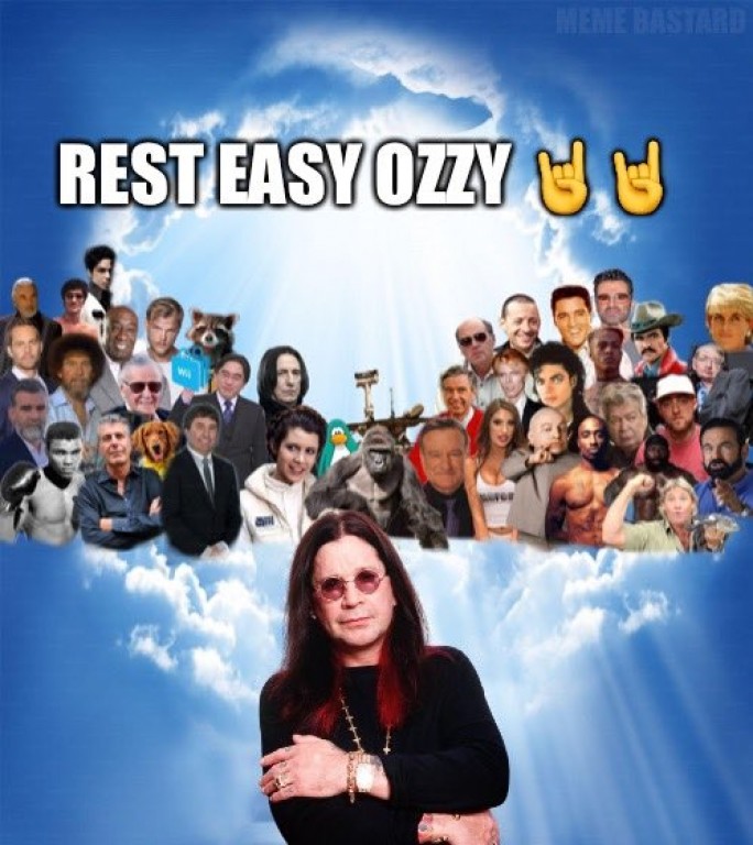 Ozzy Osbourne monte au ciel et rejoint ainsi plusieurs autres légendes aussi décédés.