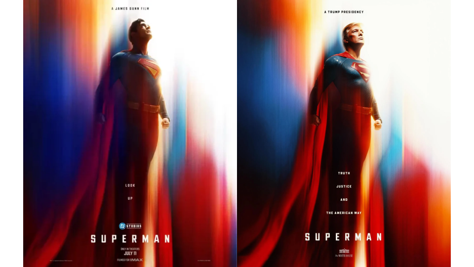 L’image de gauche est l’affiche officielle du film, alors que celle de droite est un montage publié par la Maison-Blanche!