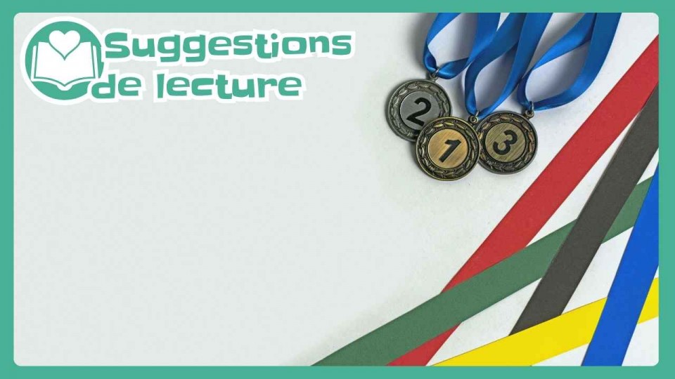 trois médailles et des rubans aux couleurs des olympiques: bleu, vert, jaune, rouge, noir