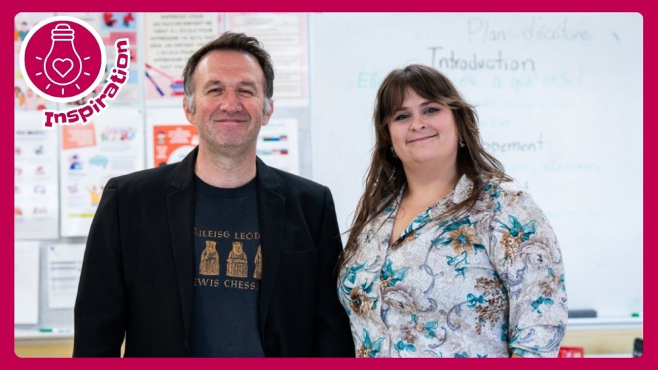 Rose Laberge, orthopédagogue, et Olivier Pépin, enseignant