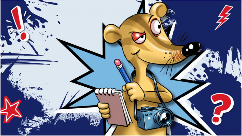 illustration d'un rat journaliste