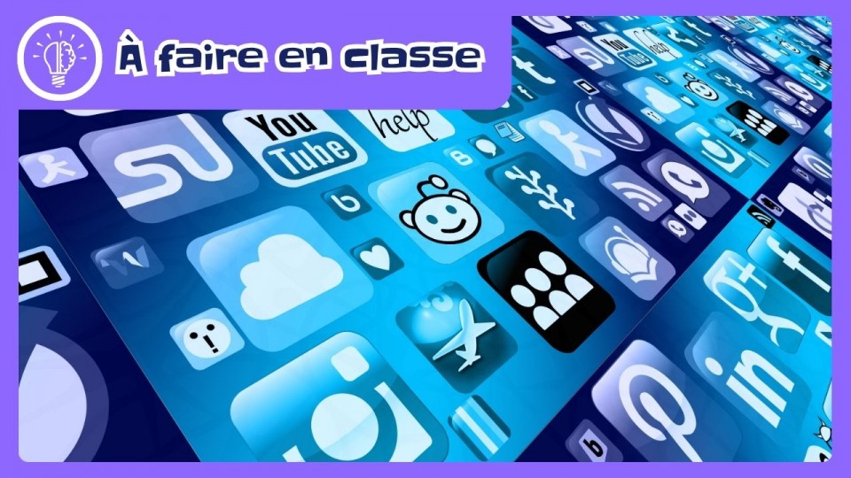 des logos d’applications et de réseaux sociaux qui défilent